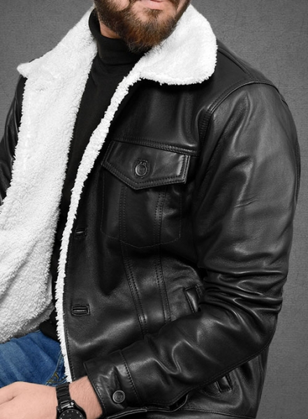 Leather Sherpa Jacket