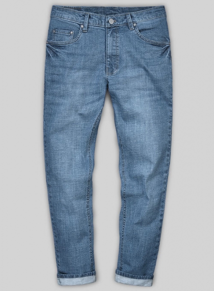 Dodgers Blue Stone Wash Whisker Stretch Jeans