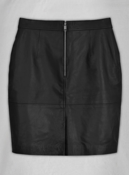 Black Meghan Markle Leather Skirt