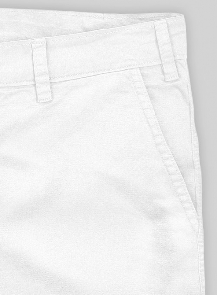 White Summer Weight Chino Shorts