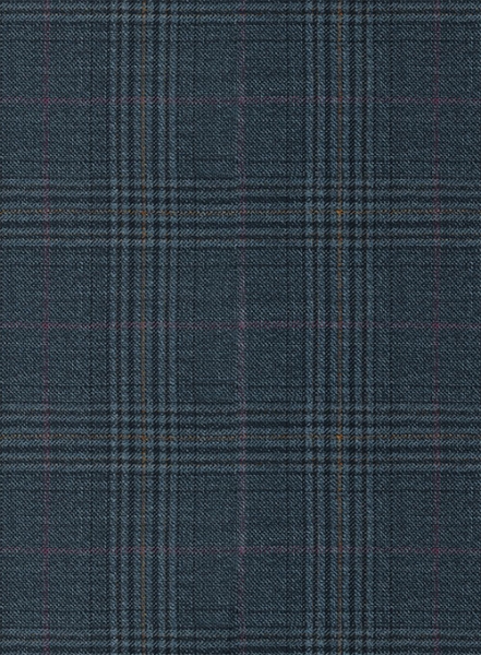 Reda Isle Blue Checks Wool Jacket