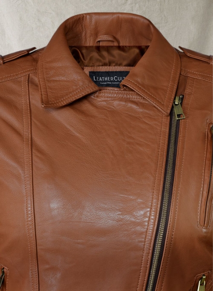 Log Cabin Brown Leather Jacket # 267