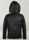 Black Military M-65 Hood Leather Jacket