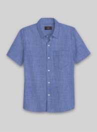 Filafil Poplene Blue Shirt - Half Sleeves
