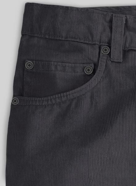 Dark Gray Stretch Corduroy Jeans