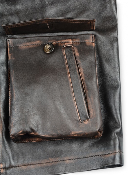 Rubbed Dark Brown Jensen Ross Supernatural 7 Leather Jacket