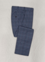 Napolean Tartan Blue Wool Pants
