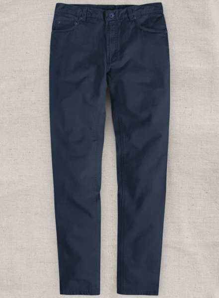 Stretch Summer Weight Dark Blue Chino Jeans