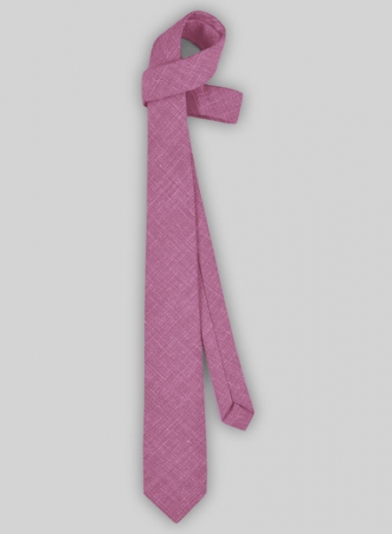 Italian Murano Wool Linen Tie - Taffy Pink