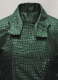 Croc Metallic Green Leather Jacket #511