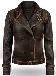 Rubbed Brown Captain America Scarlett Johansson Leather Jacket Rubbed Brown Captain America Scarlett Johansson Leather Jacket