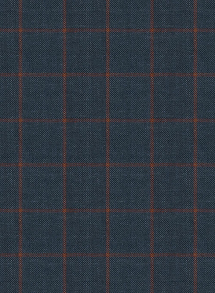 Italian Linen Slate Blue Checks Jacket