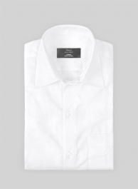 Giza White Cotton Shirt- Full Sleeves