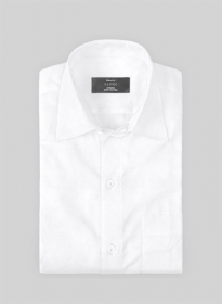 Giza White Cotton Shirt- Full Sleeves
