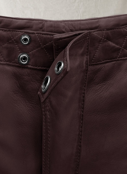 Outlaw Burnt Wine Leather Pants