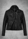 Hooded Flight Leather Jacket