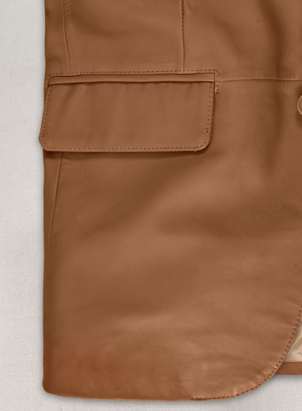 Soft Hunter Tan Leather Blazer