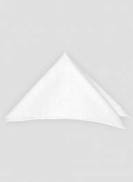 Linen Pocket Square - Pure White