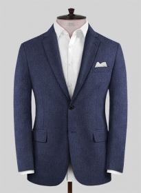 Steel Blue Flannel Wool Jacket
