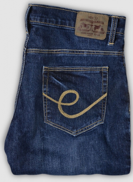 Slight Stretch Indigo Wash Whisker Jeans - Look #779