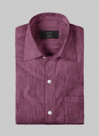 European Orchid Purple Linen Shirt - Full Sleeves