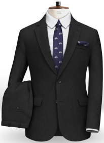 Napolean Sombre Black Wool Suit