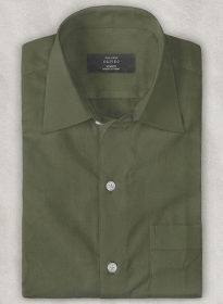 Olive Stretch Poplene Shirt