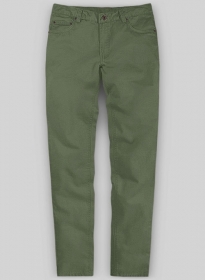 Green Cotton Power Stretch Chino Jeans