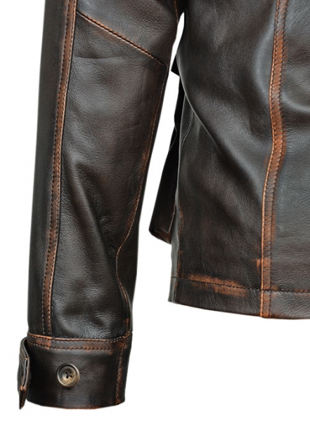 Rubbed Dark Brown Jensen Ross Supernatural 7 Leather Jacket