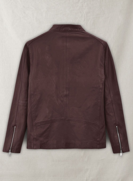 Motorad Burgundy Biker Leather Jacket