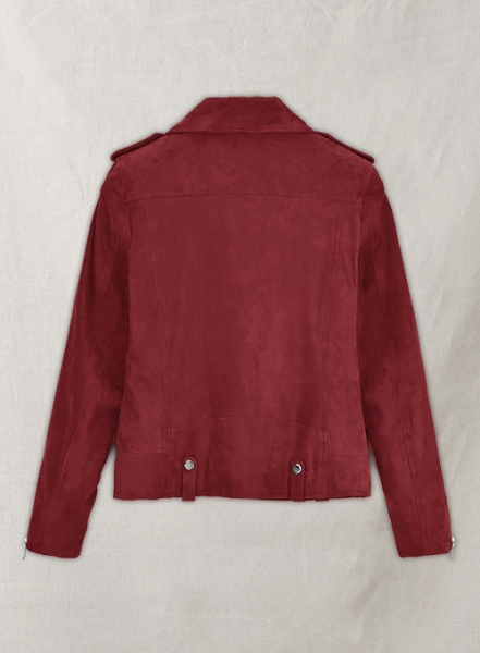 Soft French Red Suede Meghan Markle Leather Jacket