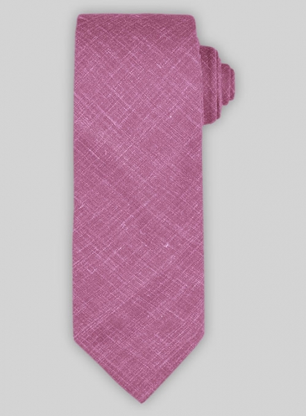 Italian Murano Wool Linen Tie - Taffy Pink