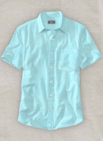 Filafil Poplene Aqua Blue Shirt - Half Sleeves