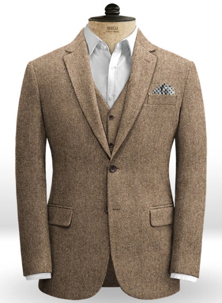 Irish Brown Herringbone Tweed Suit : Made To Measure Custom Jeans For ...