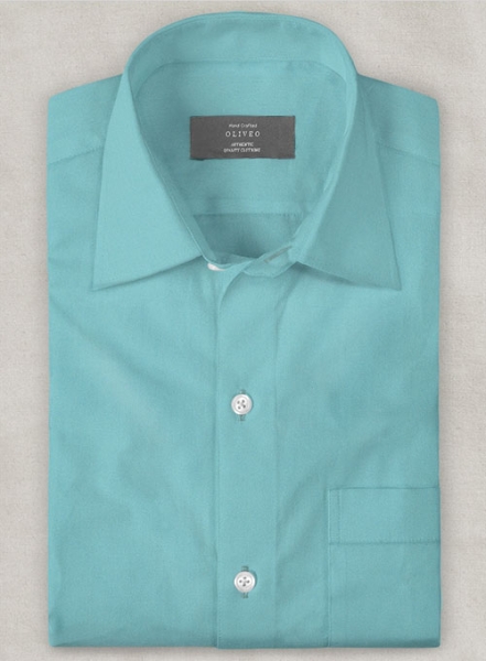 Teal Blue Stretch Poplene - Half Sleeves