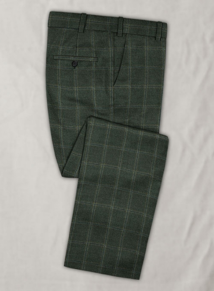 Reda Amazon Green Checks Wool Suit