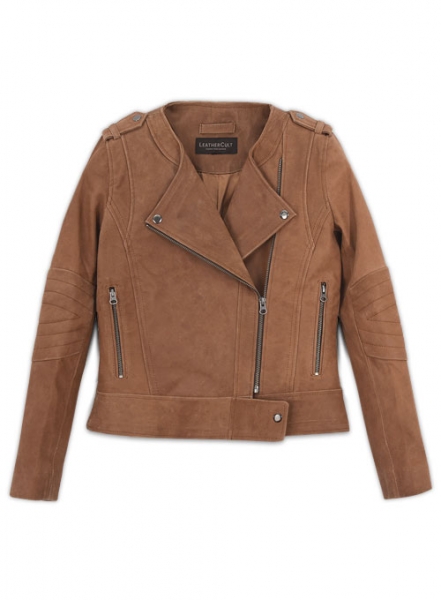 Light Vintage Tan Hide Leather Jacket # 220
