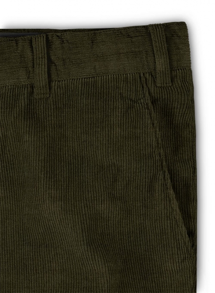Dark Olive Corduroy Trousers