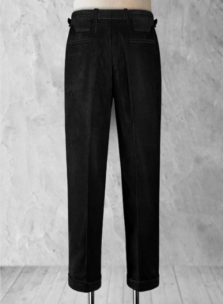 Black Colonel Corduroy Trousers