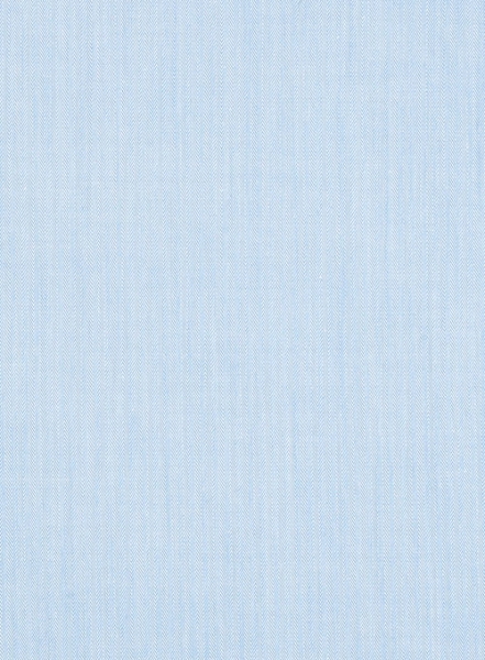 Italian Fine Herringbone Blue Shirt