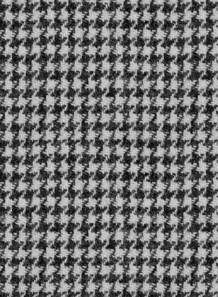 Harris Tweed Houndstooth Light Gray Pea Coat
