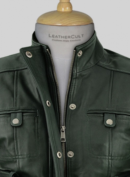 Soft Deep Olive Wax Rachel Weisz Whistleblower Leather Jacket