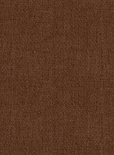 European Oak Brown Linen Shirt - Half Sleeves