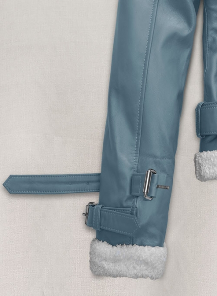 Bon Blue Rita Ora Leather Jacket #2