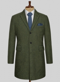Naples Green Tweed Overcoat