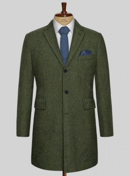 Naples Green Tweed Overcoat