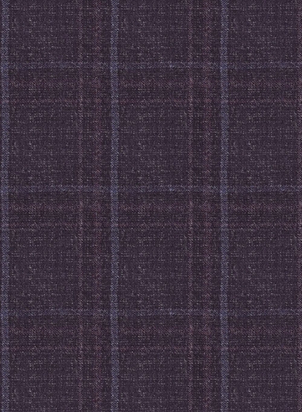 Reda Eggplant Checks Wool Jacket