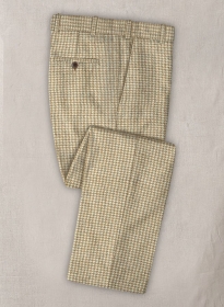 Houndstooth Beige Tweed Pants