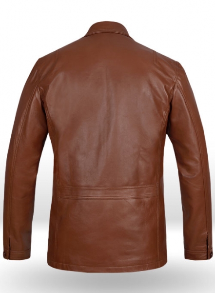 Tan Brown Daniel Craig Leather Blazer