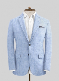 Italian Sky Blue Linen Jacket
